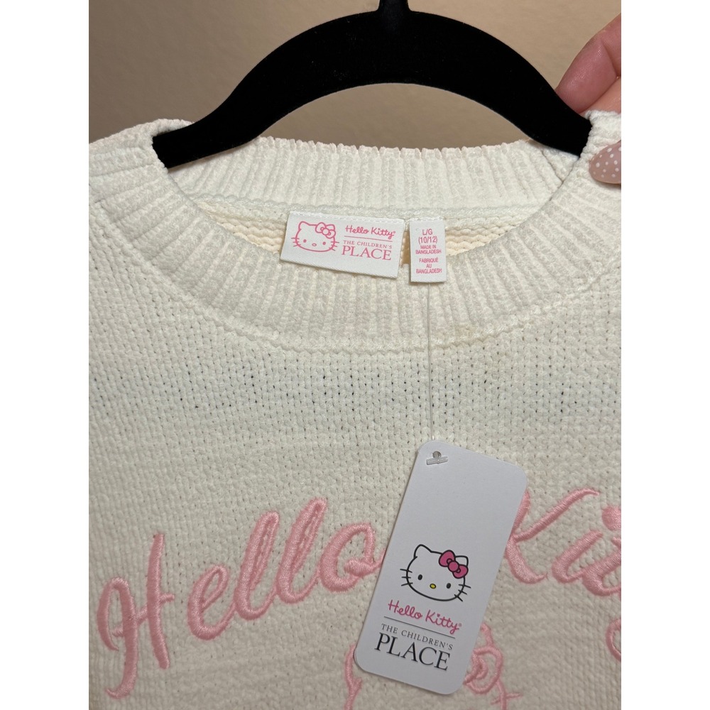The Children's Place Kids Hello Kitty Sweater White L 10/12 - Picture 3 of 3